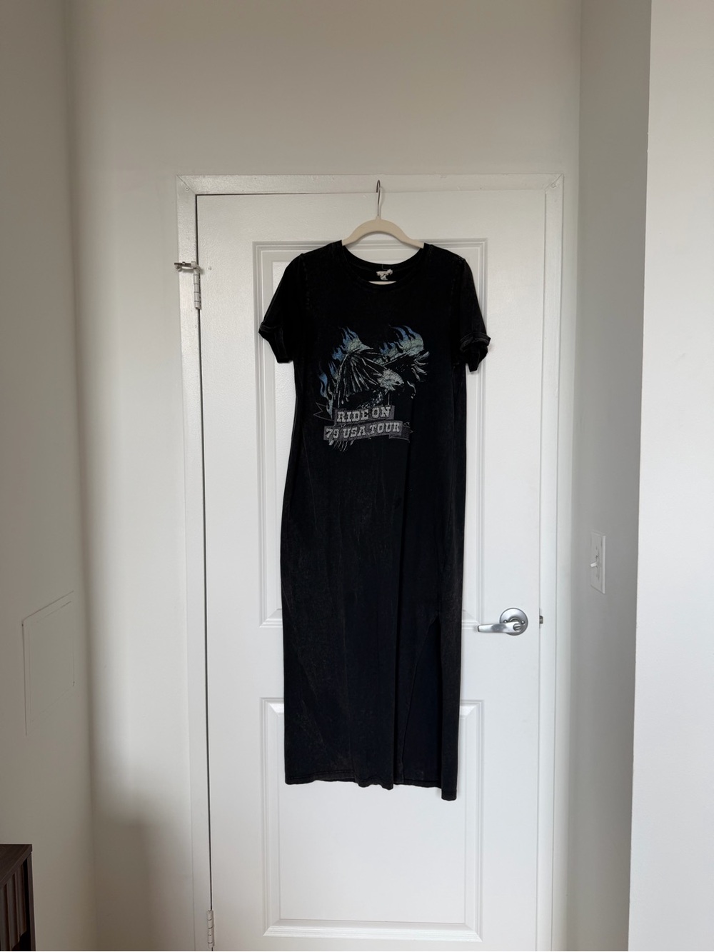 River Island Black Graphic Midi Dress